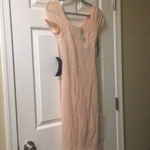 Bebe fitted eyelet party/cocktail dress